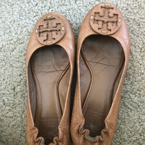 Tory Burch Tan Leather Flats